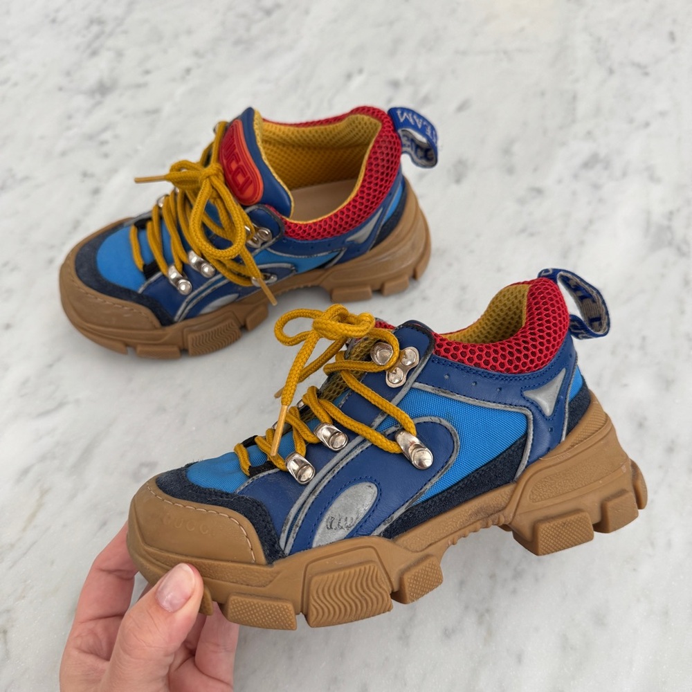 Gucci Kids Flashtrek Sneakers Rugged Hiker Sole Trainers EU30
